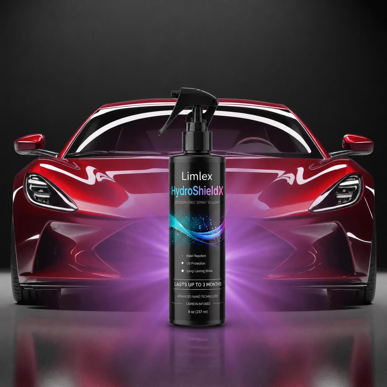HydroShield-X 5 en 1 Spray Premium Cerámico Restaurador de pintura, brillo y elimina rasguños