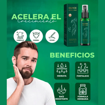 ELHOE Max Growth – Spray Natural para el Crecimiento Cabello y Barba