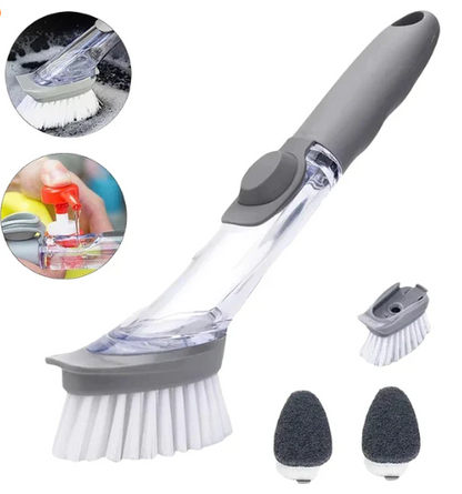 Cepillo Limpiador con Dispensador para Cocina 2 en 1